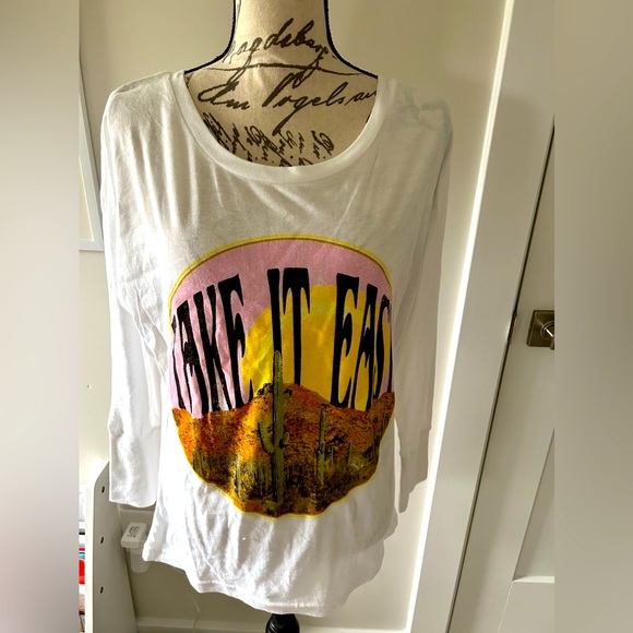 Take It Easy Graphic Long Sleeve Tee - Picture 1 of 3